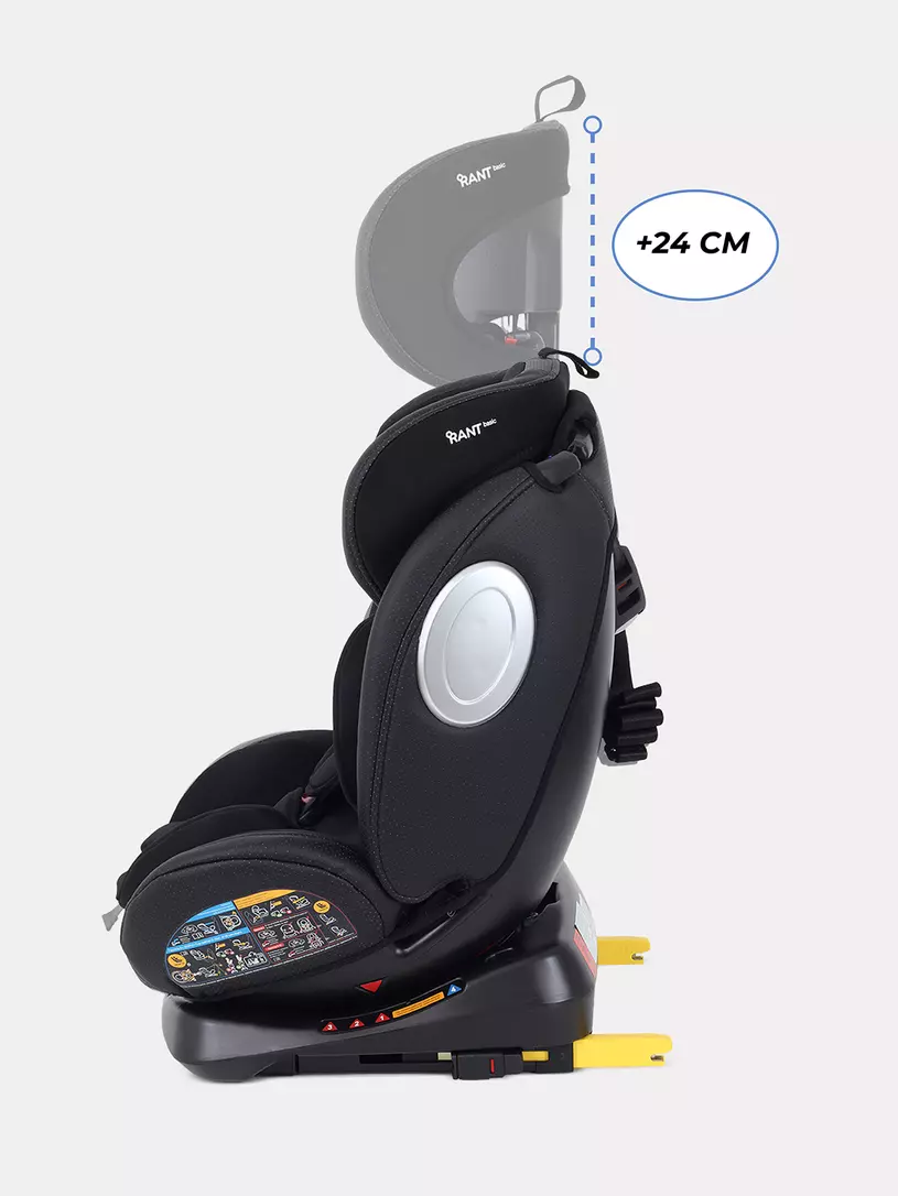 Автокресло Rant Basic Twist Pro Isofix 0/1/2/3 (0-36 кг) Black