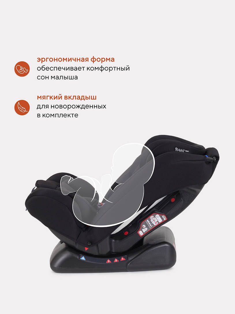 Автокресло Rant Basic Unity 0/1/2/3 (0-36 кг) Black