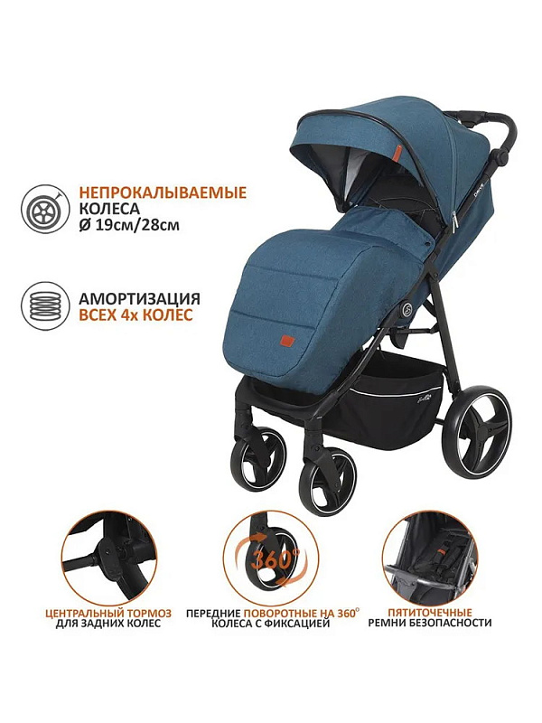 Детская прогулочная коляска Sevillababy Drive бирюзовый