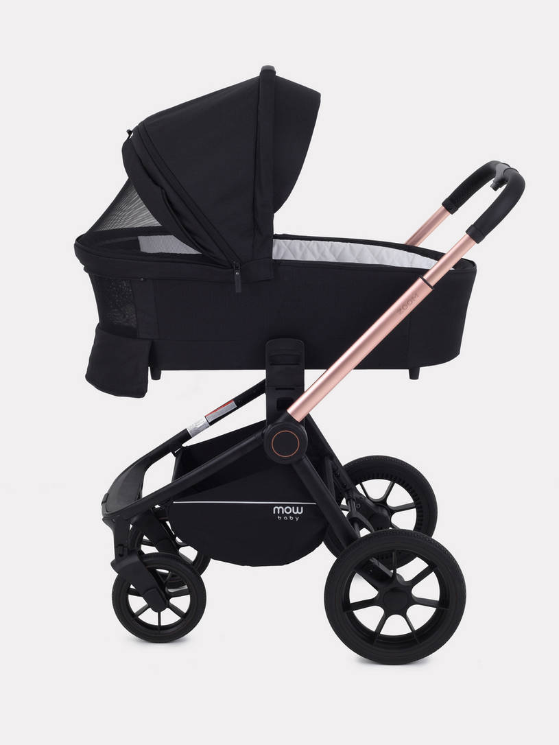 Коляска 3 в 1 Mowbaby Zoom Gold 2025 black