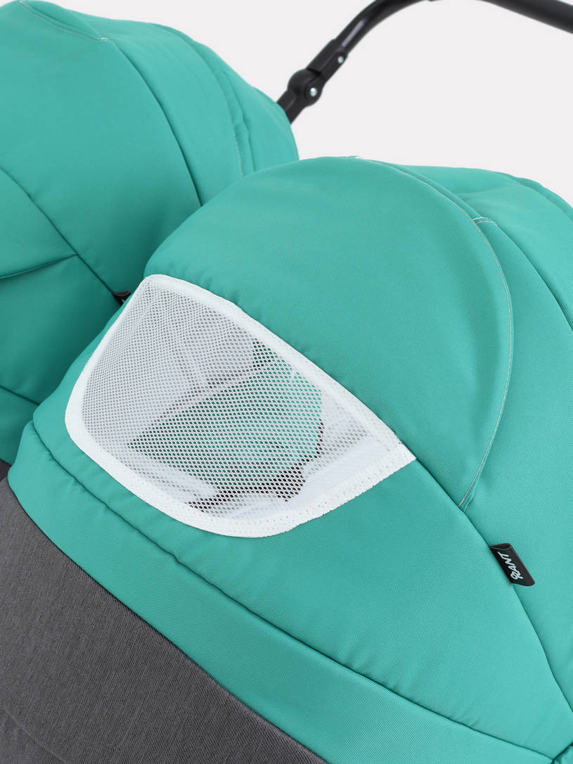 Коляска для двойни 2 в 1 Rant Siena Duo 11 серый-темно-зеленый