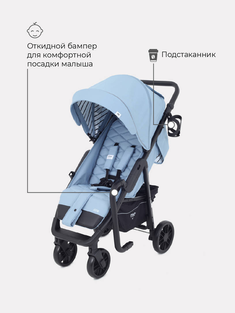 Коляска прогулочная Mowbaby Ride Blue 2022