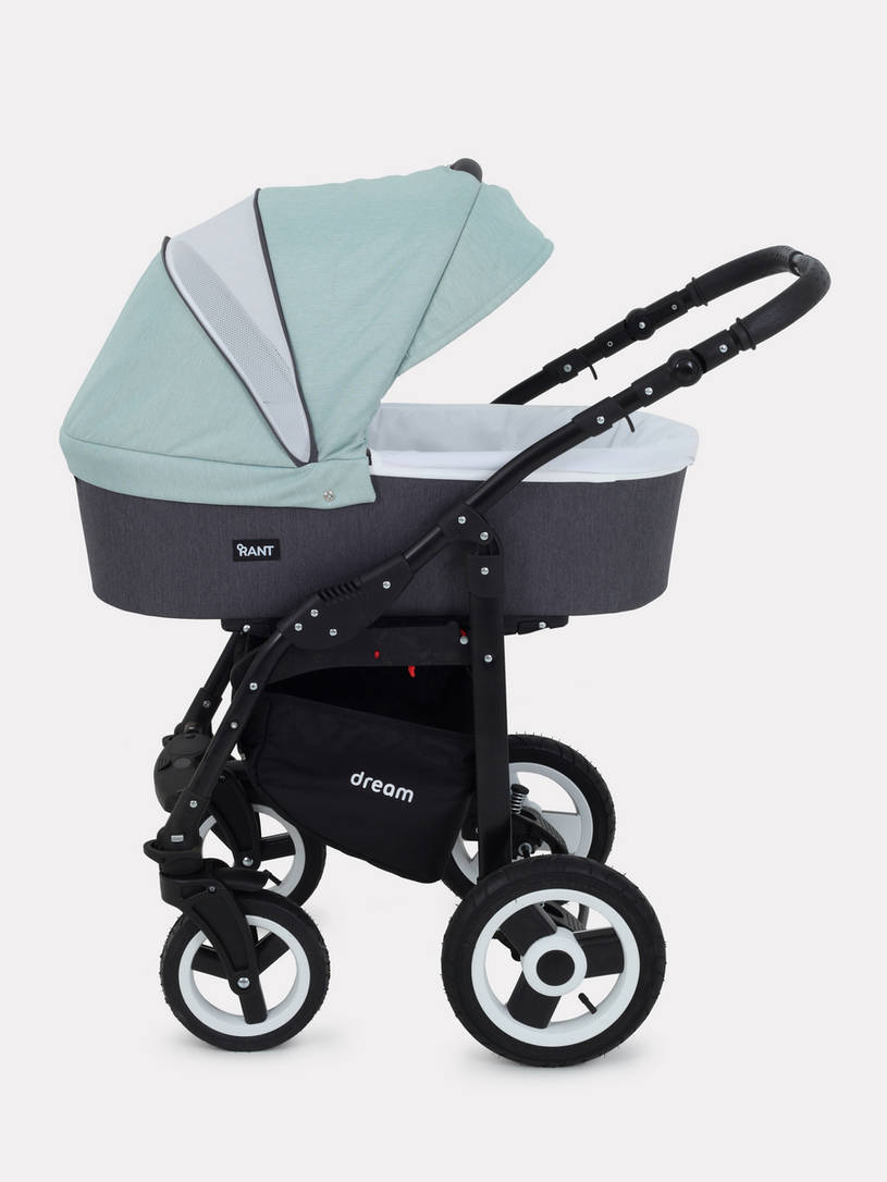 Коляска 2 в 1 Rant Dream 04 серый-мятный