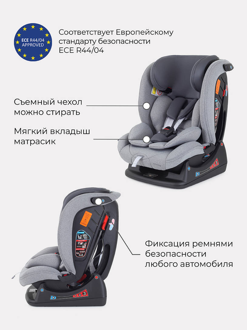 Автокресло Rant Matrix Active Line 0/1/2/3 (0-36 кг) Grey