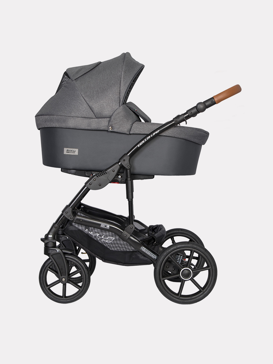 Коляска 3 в 1 Riko Basic Bella Life 06 Anthracite, графит