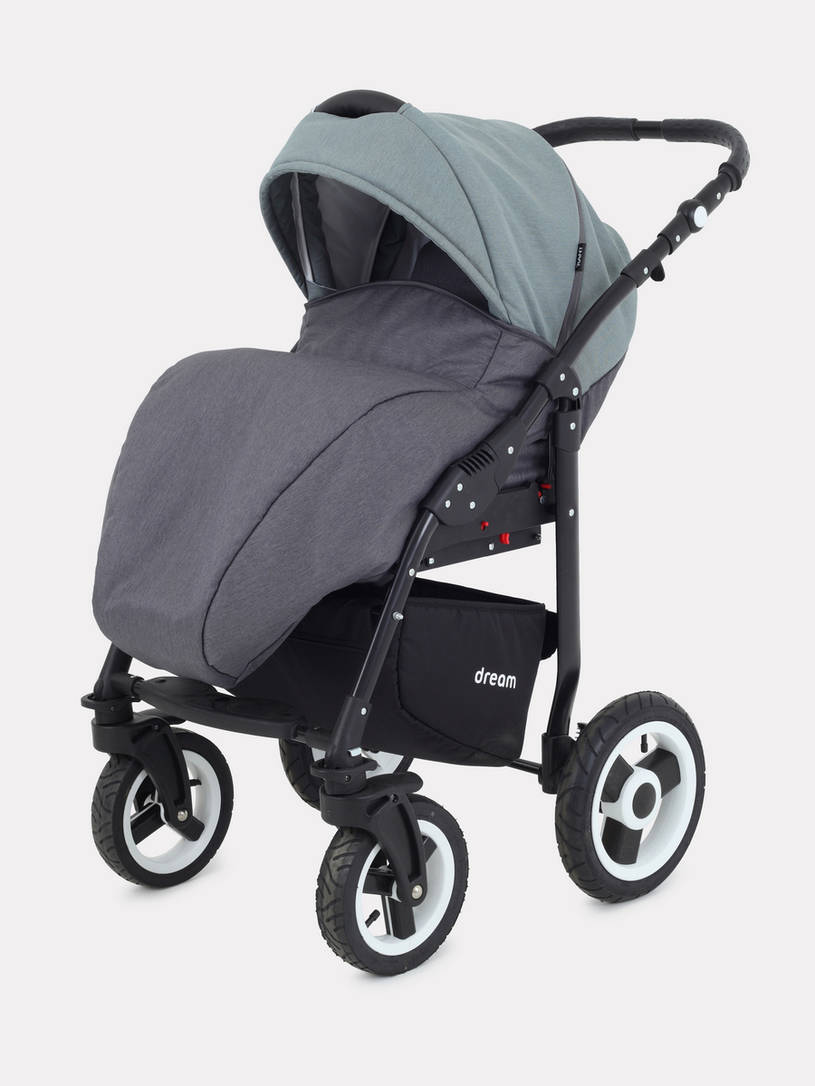 Коляска 3 в 1 Rant Dream 06 серый-зеленый