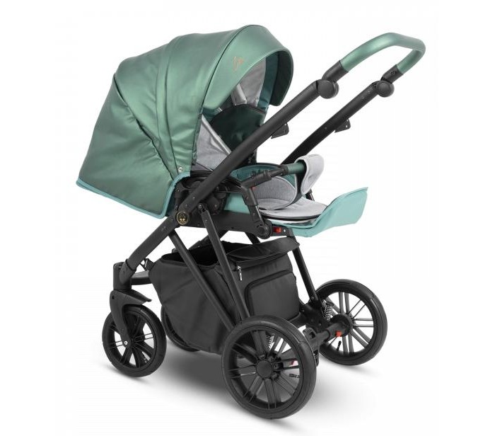 Коляска Camarelo Zeo 2 в 1 экокожа зеленыйный