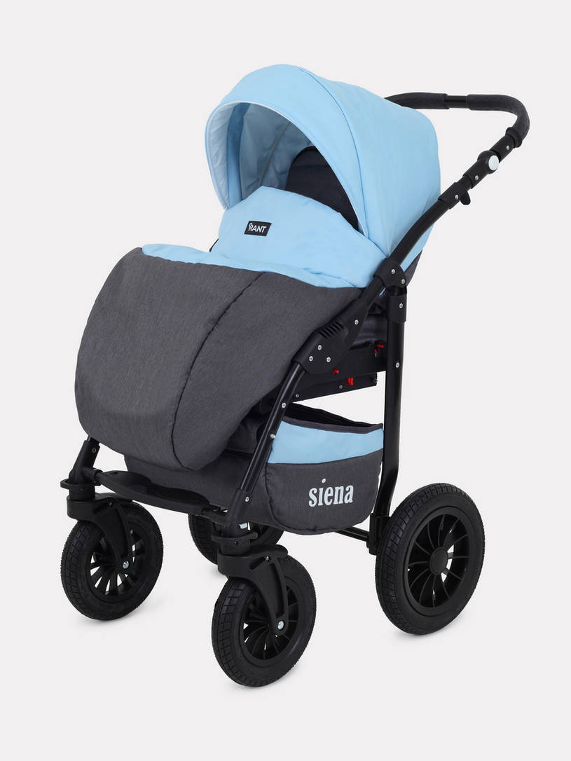 Коляска 3 в 1 Rant Siena 12 серый-голубой