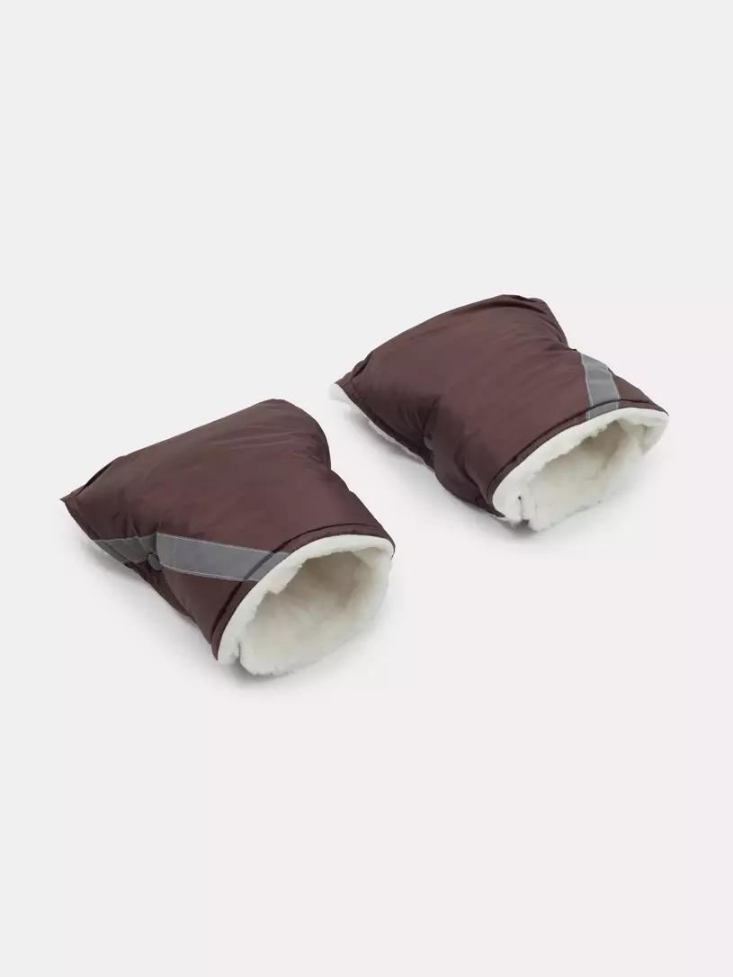 Муфта-варежки для рук на коляску Топотушки коричневый