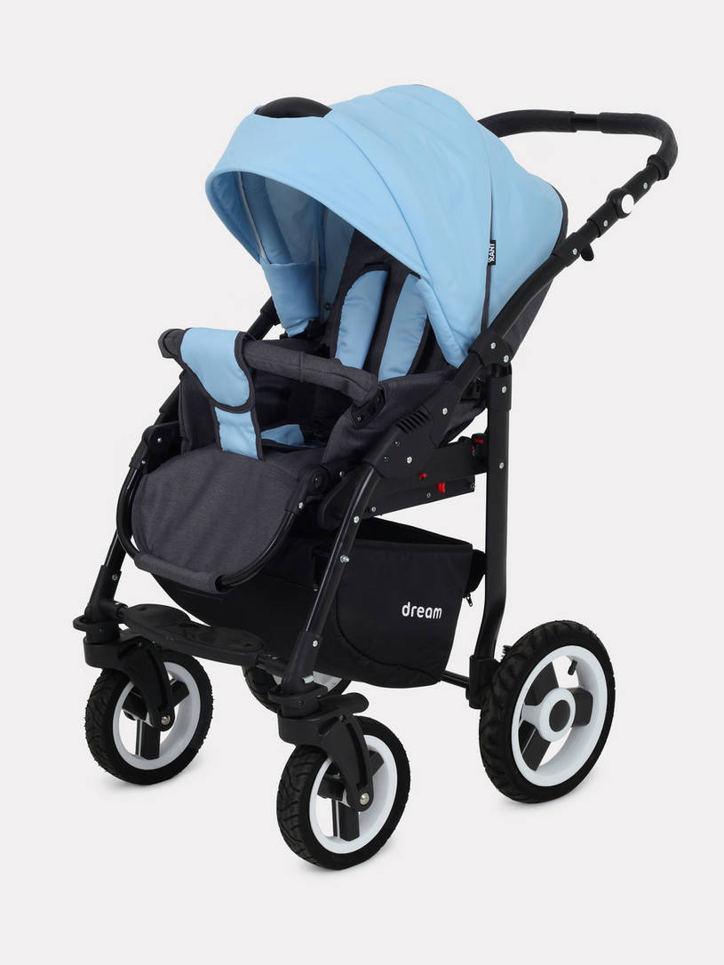Коляска 2 в 1 Rant Dream 09 серый-голубой