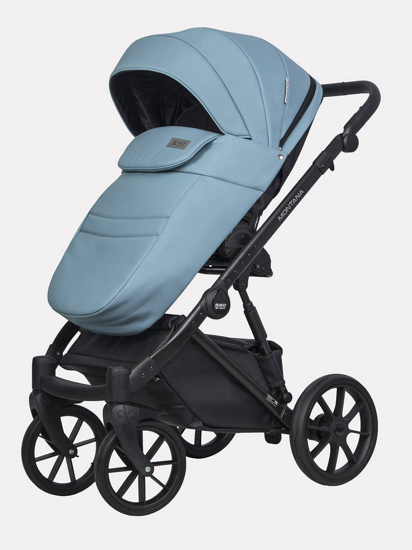 Коляска 2 в 1 Riko Basic Montana Ecco 16 blue, голубой