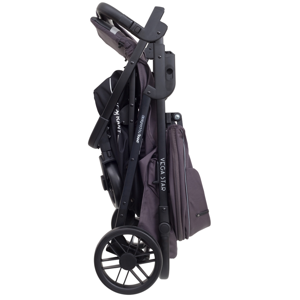 Коляска прогулочная Rant Vega Star Moon Grey. Цвет: Темно-серый