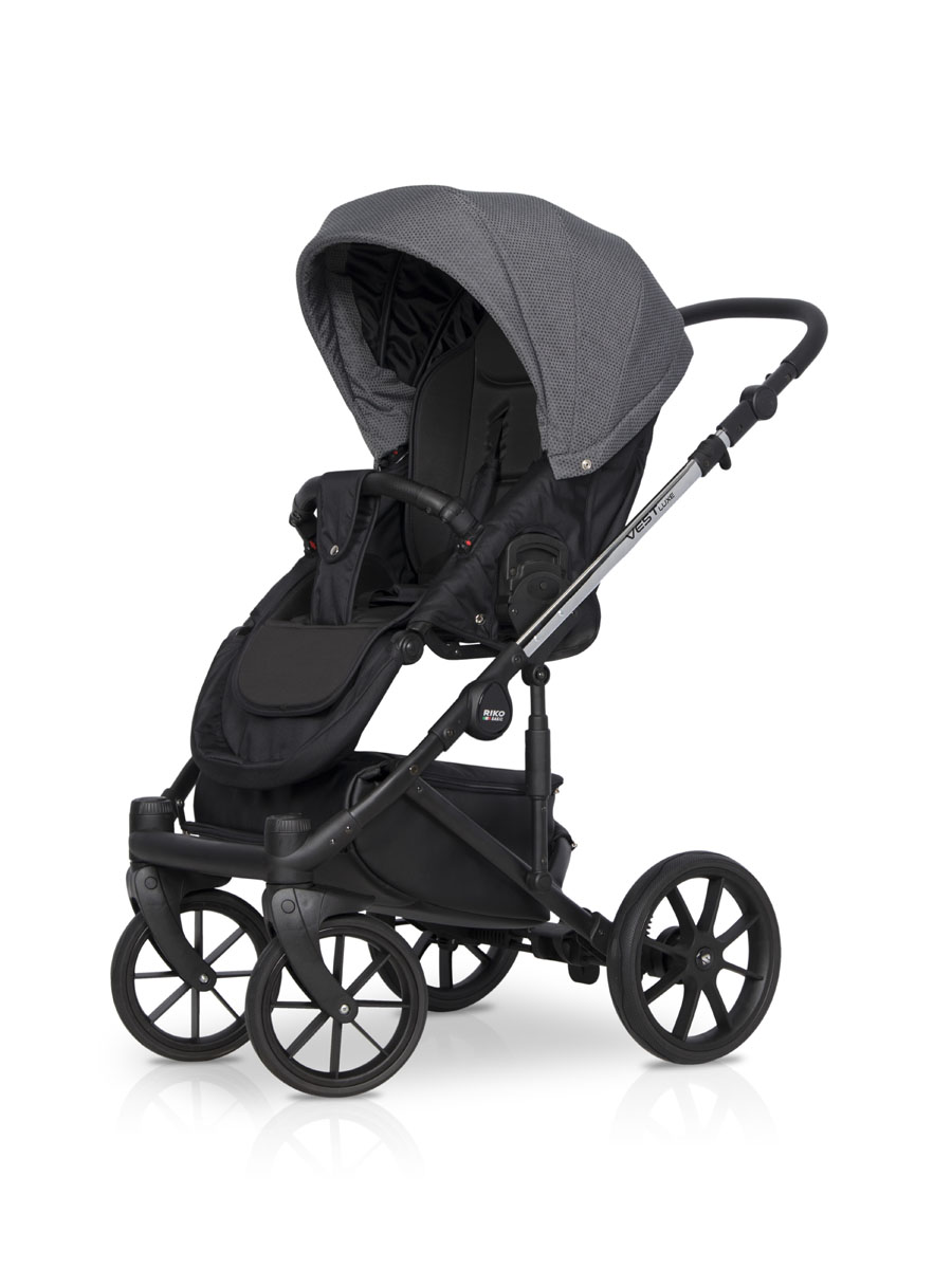 Коляска 2 в 1 Riko Basic Vest Lux 02 Platinum темно-серый