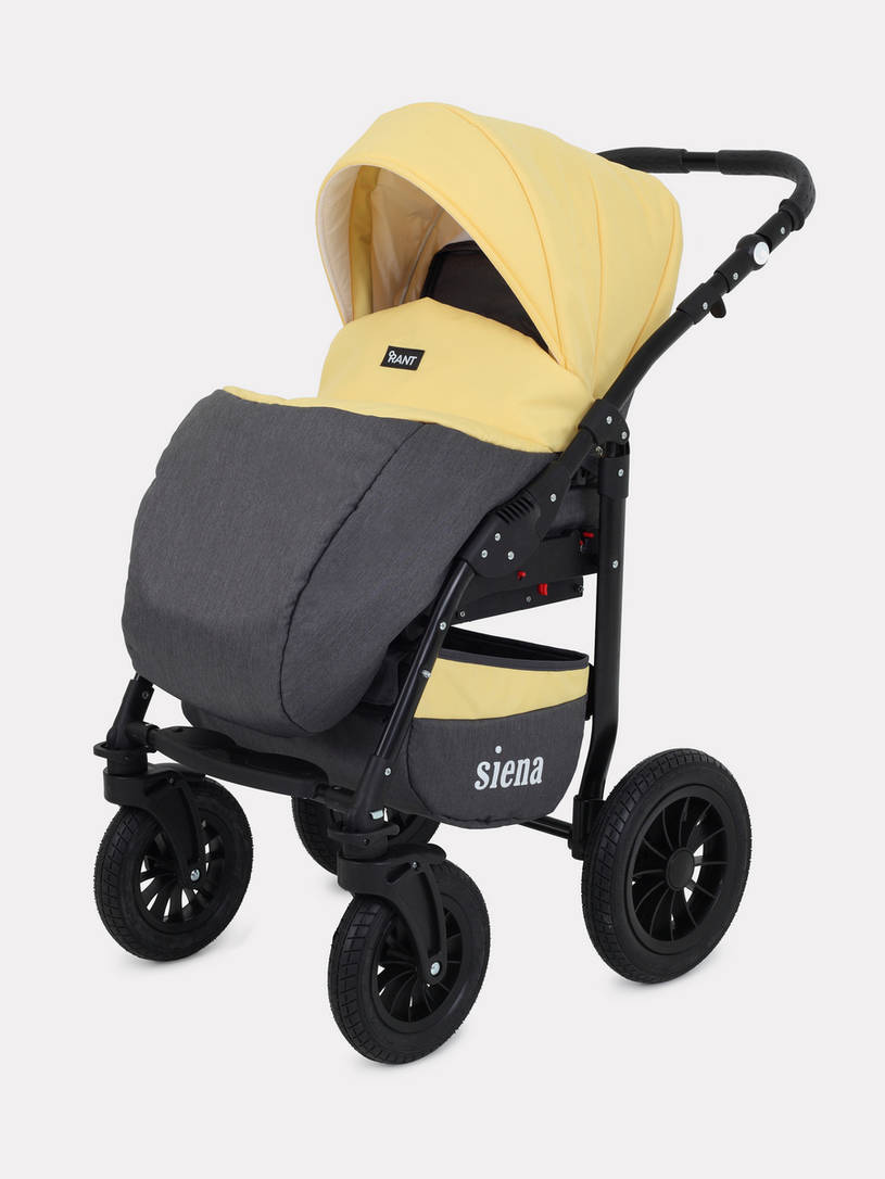Коляска 2 в 1 Rant Siena 10 серый-желтый