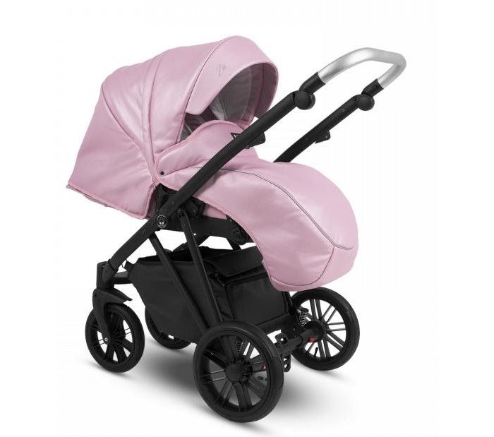 Коляска Camarelo Zeo 3 в 1 экокожа пудровый