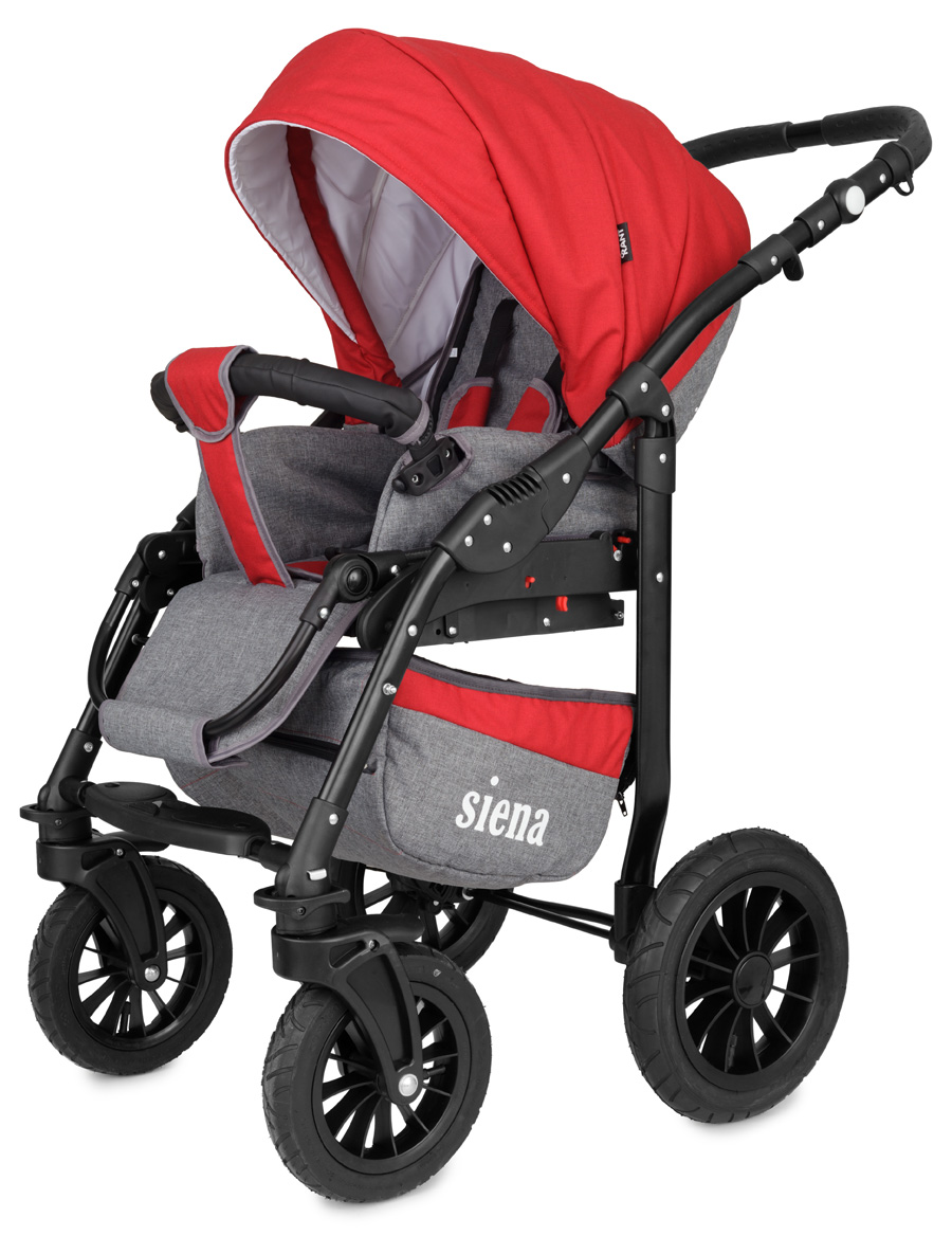 Коляска 3 в 1 Rant Siena 05 серый-красный