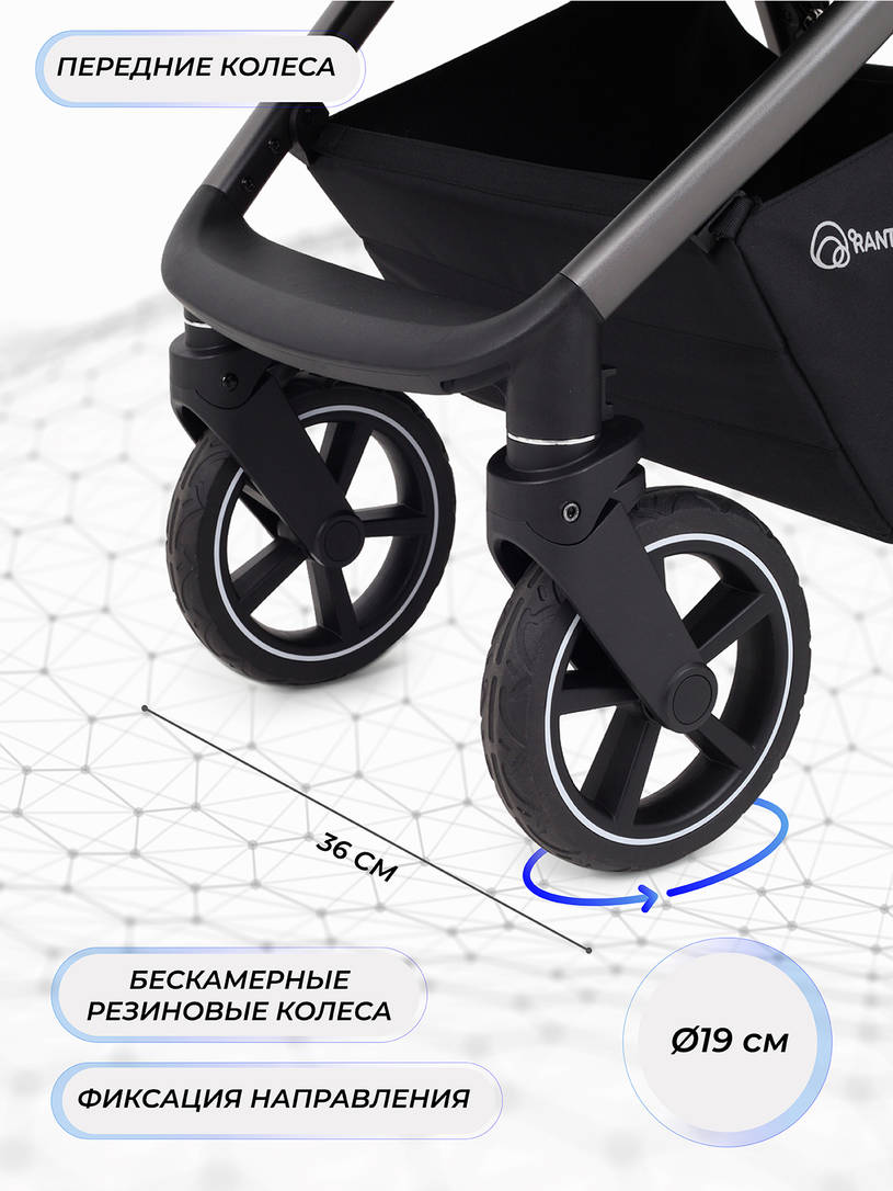 Коляска прогулочная Rant Caspia 2.0 2025 Grey