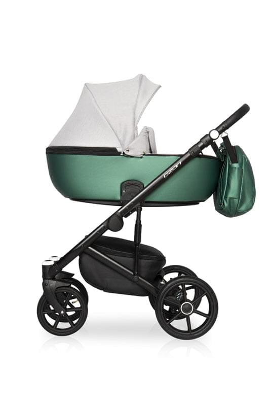 Коляска 3 в 1 Riko Basic Ozon Shine 05 серо-зеленый