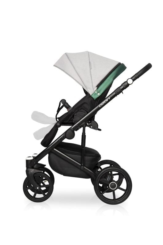 Коляска 3 в 1 Riko Basic Ozon Shine 05 серо-зеленый
