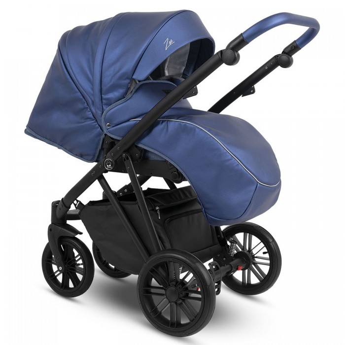 Коляска Camarelo Zeo 3 в 1 экокожа синий