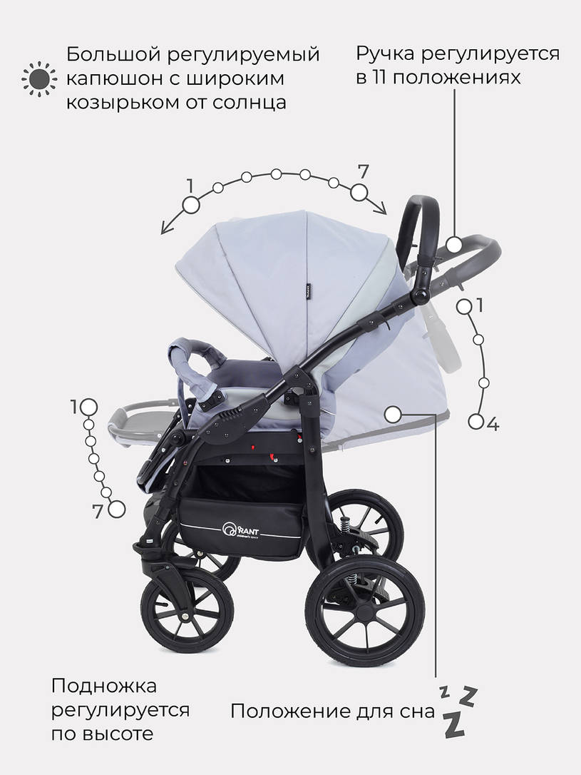 Коляска 2 в 1 Rant Patio Grey