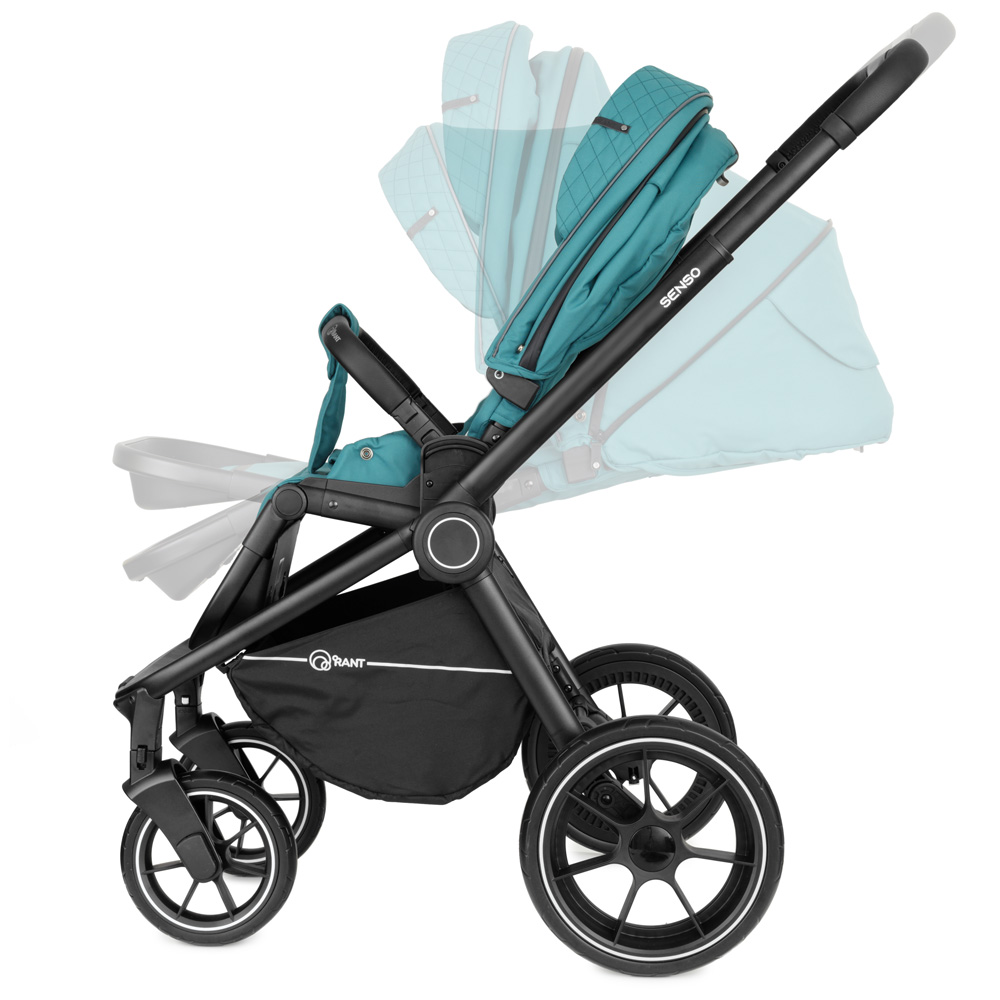 Коляска 3 в 1 Rant Senso Deep Malachite бирюзовый