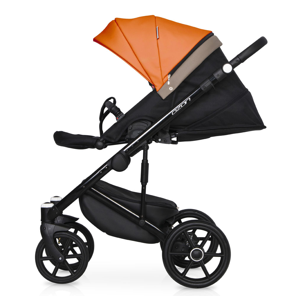 Коляска 3 в 1 Riko Basic Ozon Ecco 24 абрикосовый-бежевый