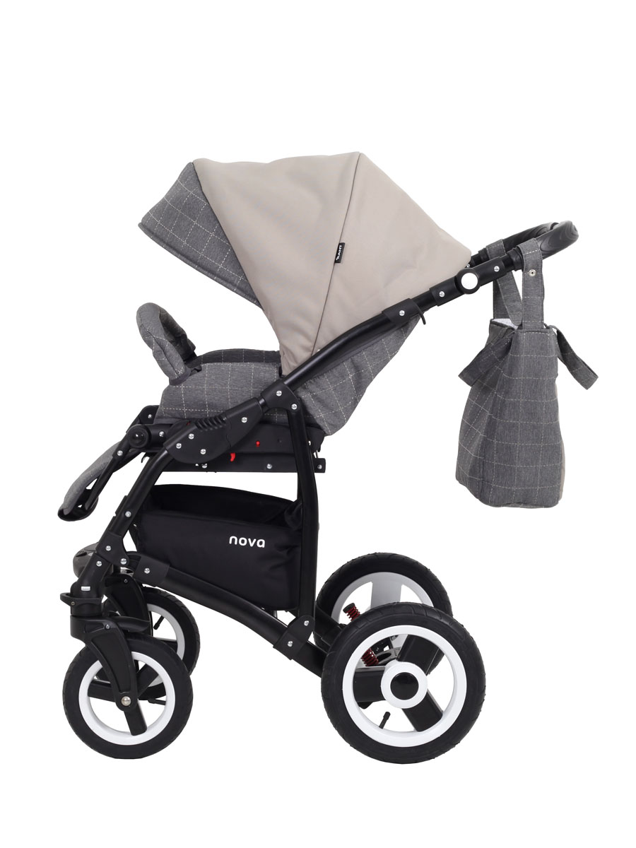 Коляска 2 в 1 Rant Nova 03 серый-бежевый
