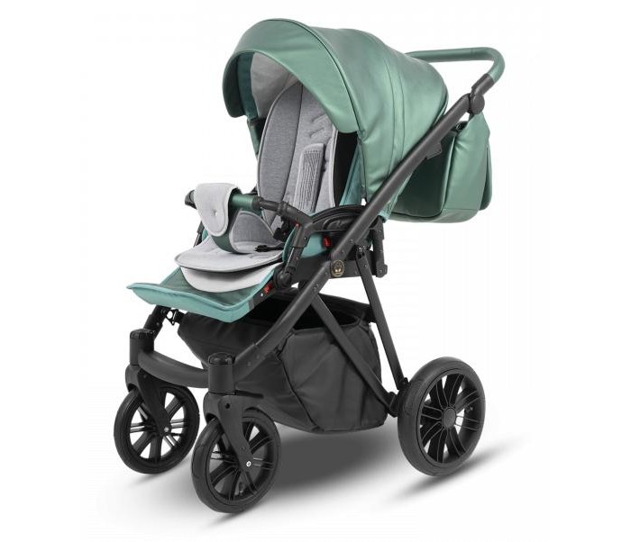 Коляска Camarelo Zeo 2 в 1 экокожа зеленыйный