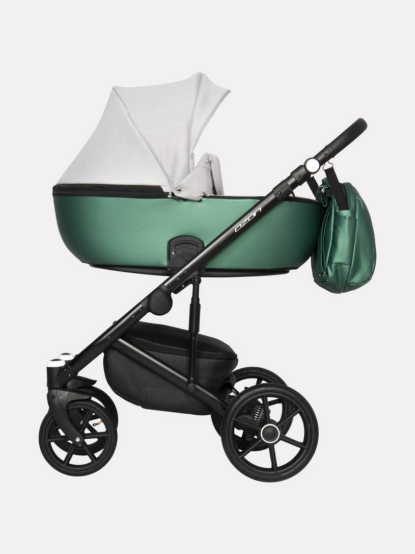 Коляска 2 в 1 Riko Basic Ozon Shine Prestige 05 серо-зеленый