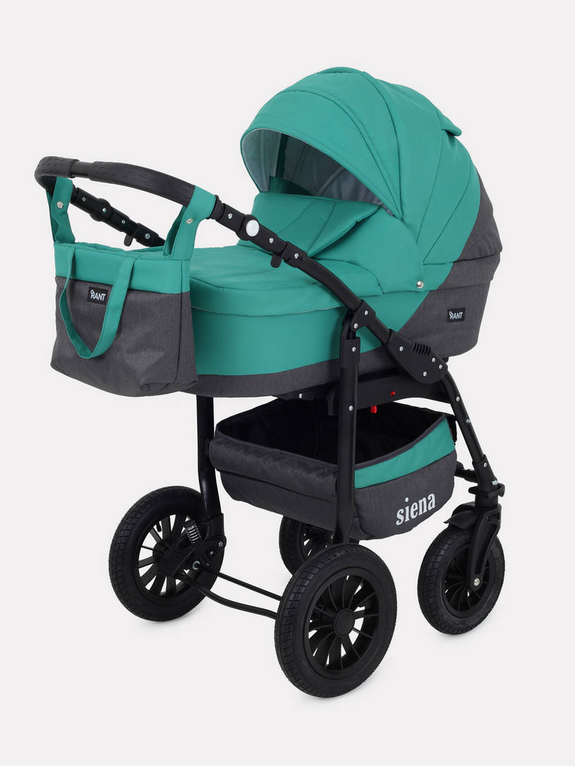 Коляска 3 в 1 Rant Siena 11 серый-темно-зеленый