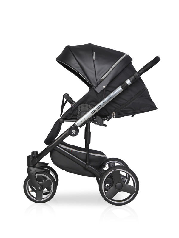 Коляска 2 в 1 Riko Basic Ozon Premium 32 чёрный-серебристый