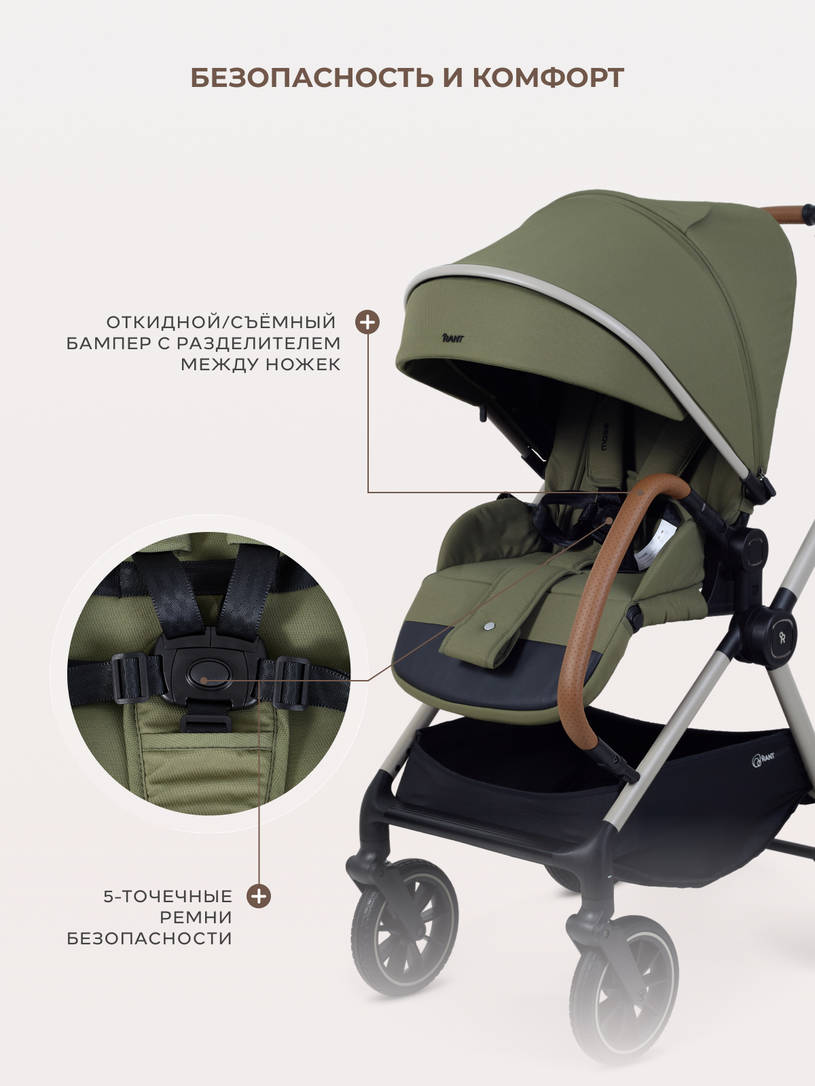 Коляска 2 в 1 Rant Moss Prime Green