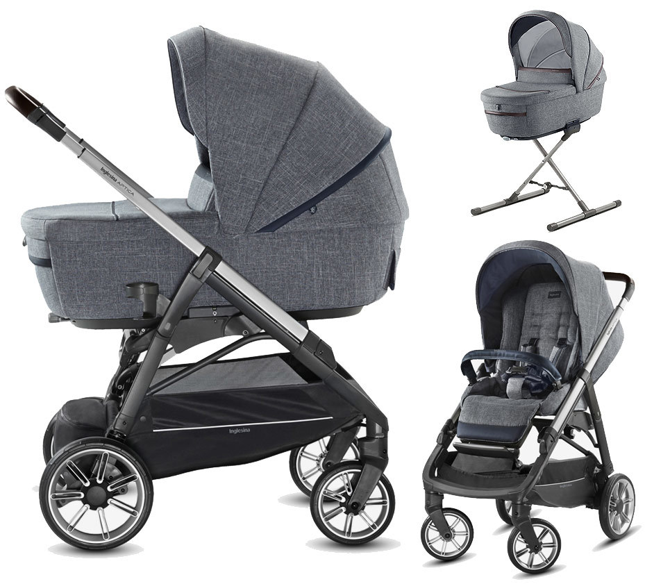 Коляска 2 в 1 Inglesina Aptica  с подставкой под люльку Stand Up,  Alaska Blue