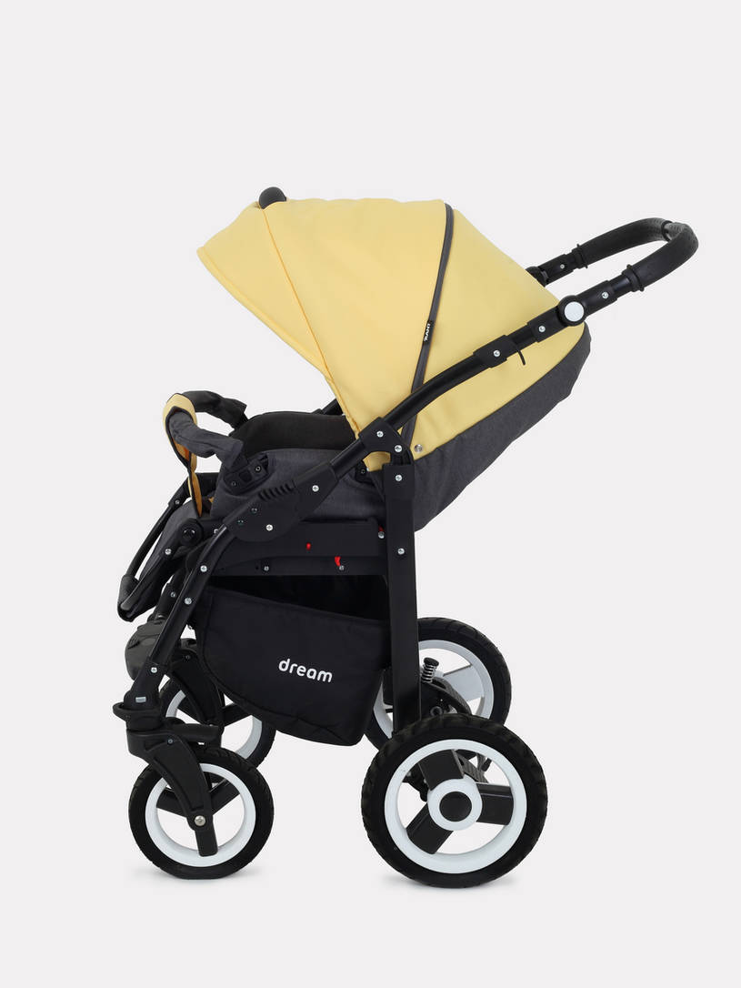 Коляска 3 в 1 Rant Dream 07 серый-желтый