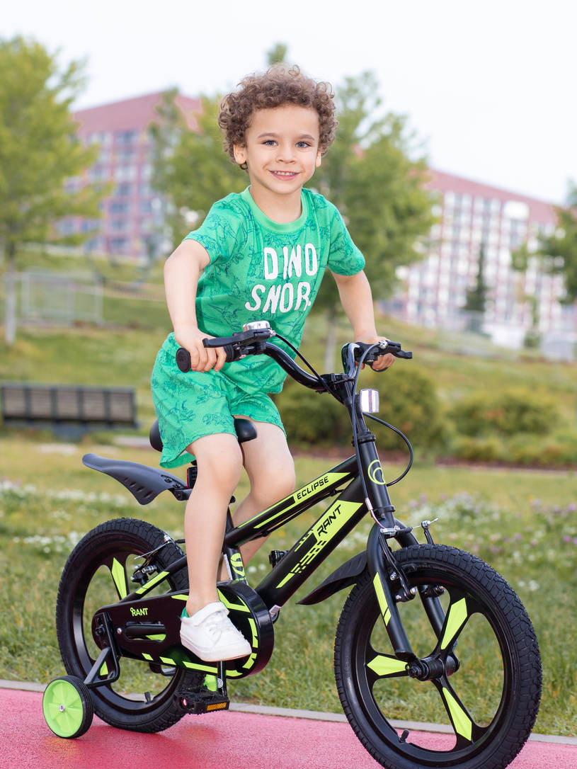 Велосипед 2-х колесный Rant Eclipse 16 черно-зеленый