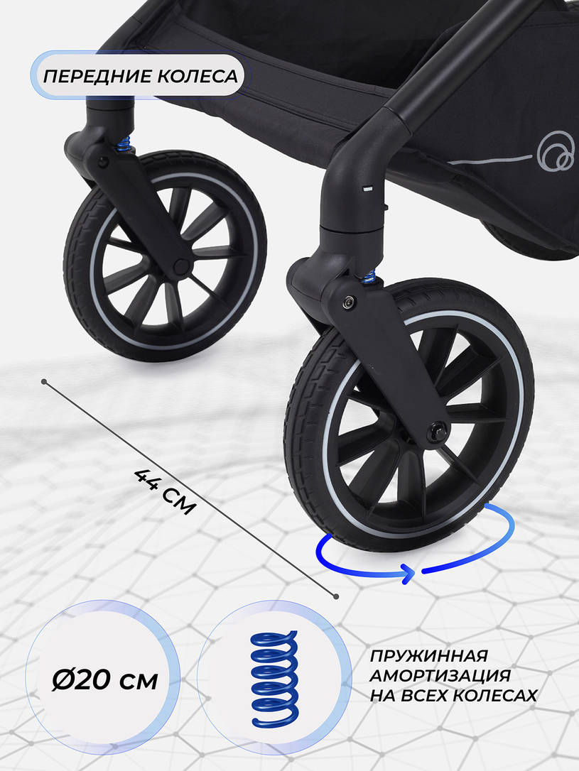 Коляска 2 в 1 Rant Moss 2025 Grey