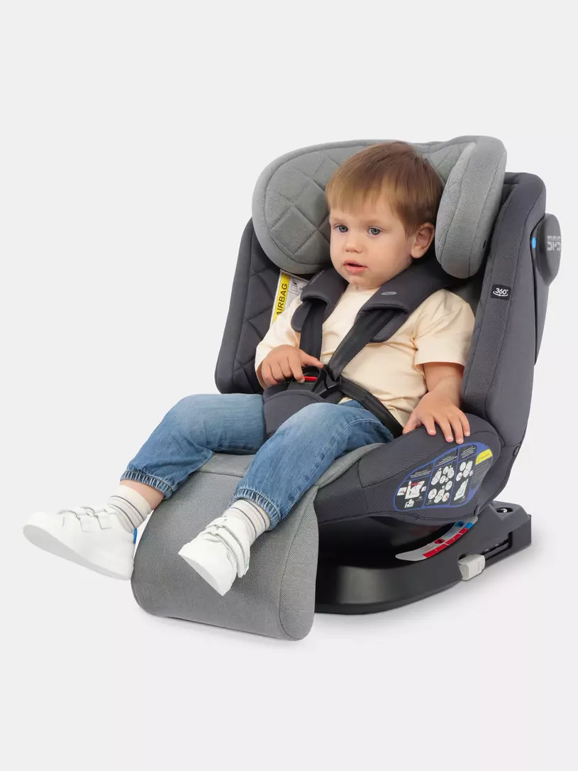 Автокресло Rant Nitro Plus isofix 0/1/2/3 (0-36 кг) Grey