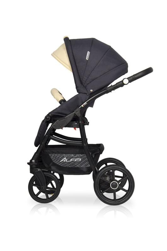 Коляска 2 в 1 Riko Basic Alfa Ecco 05 черно-бежевый