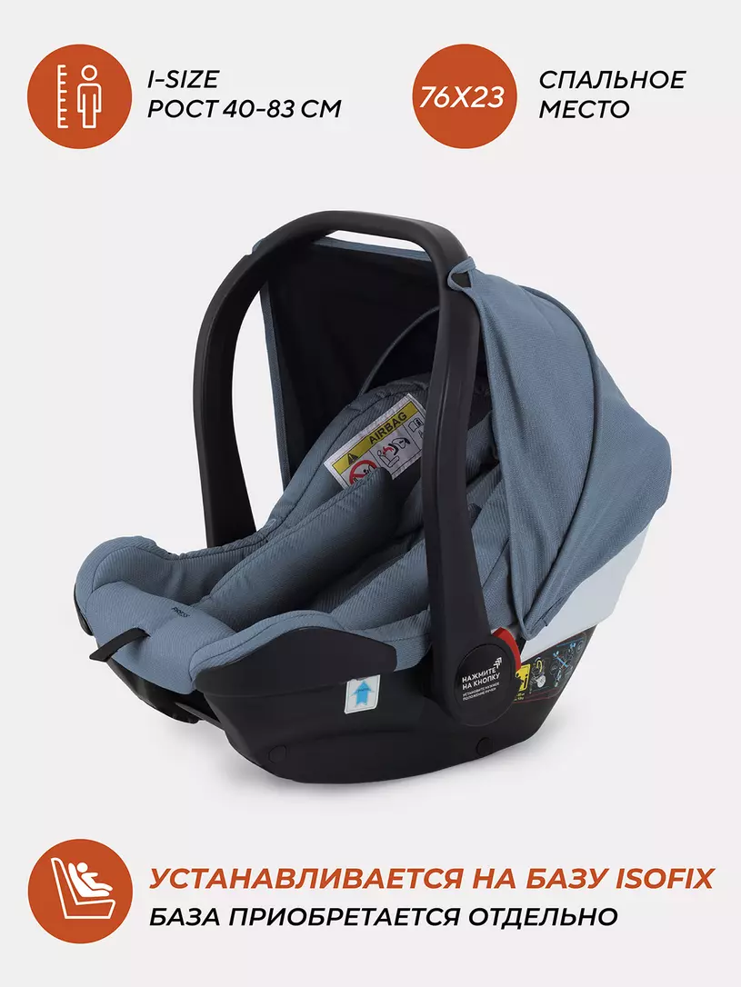 Коляска 3 в 1 Rant Basic Nexus Blue Mirage