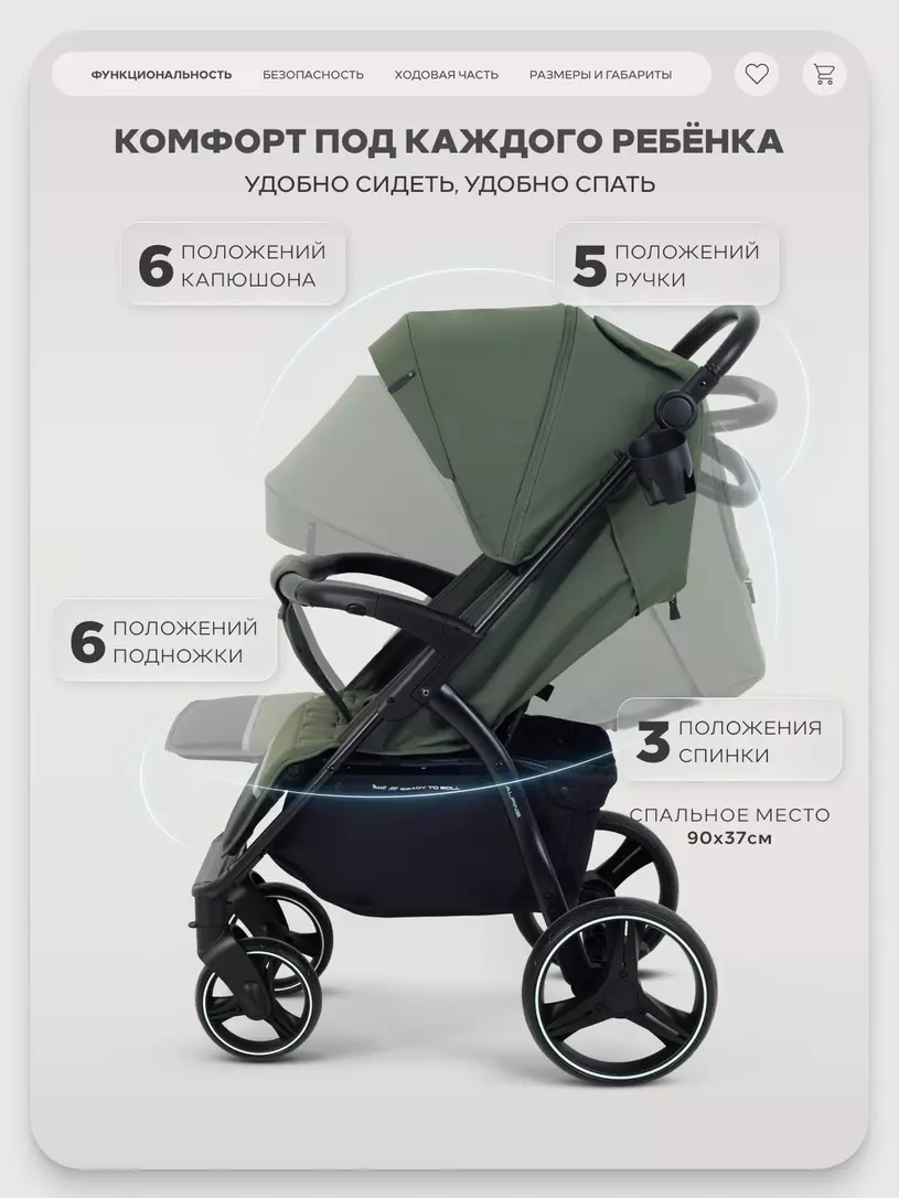 Коляска прогулочная Rant Basic Alpine 2026 Olive