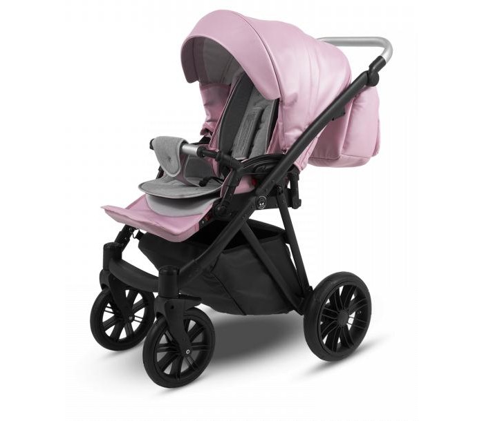 Коляска Camarelo Zeo 2 в 1 экокожа пудровый