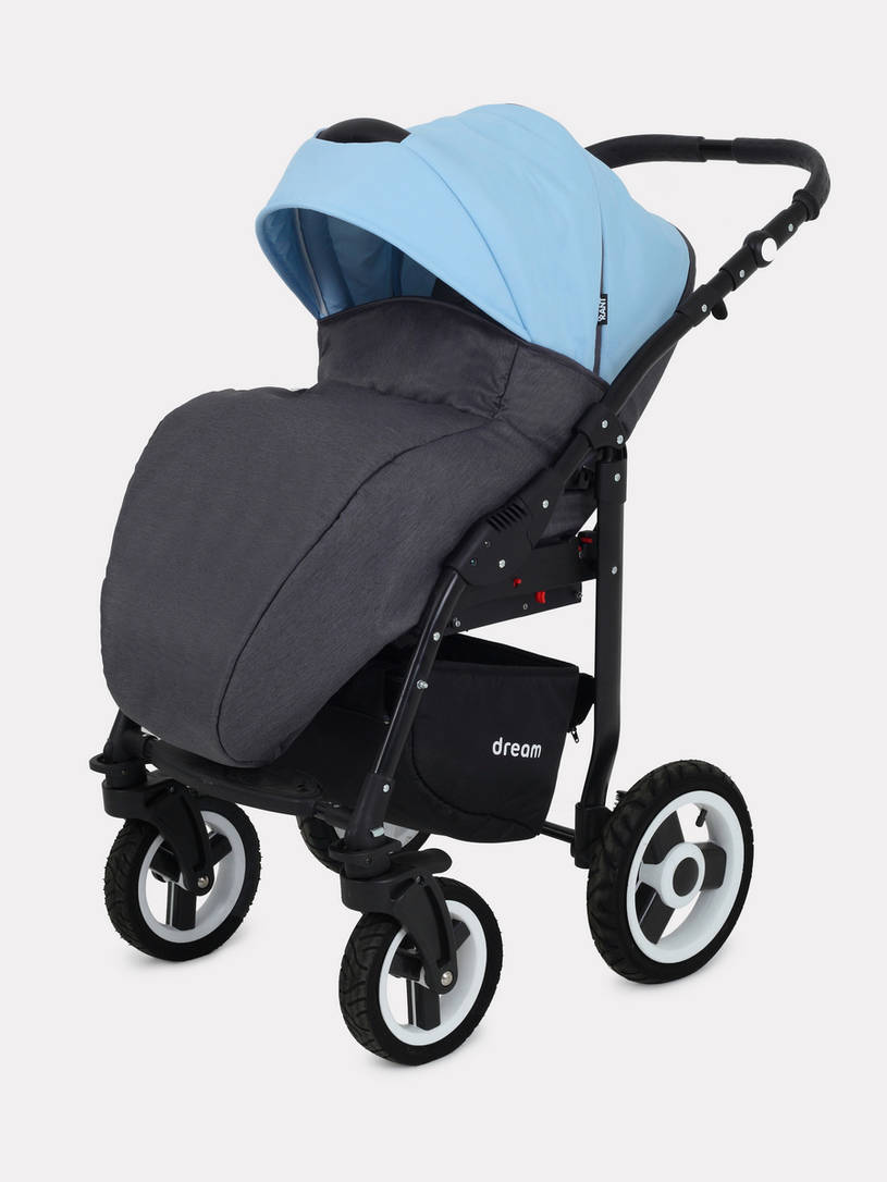 Коляска 2 в 1 Rant Dream 09 серый-голубой
