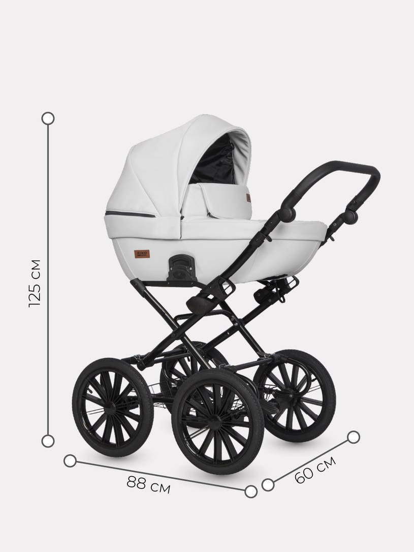 Коляска 2 в 1 Riko Basic Aicon Ecco Prestige 02 белый