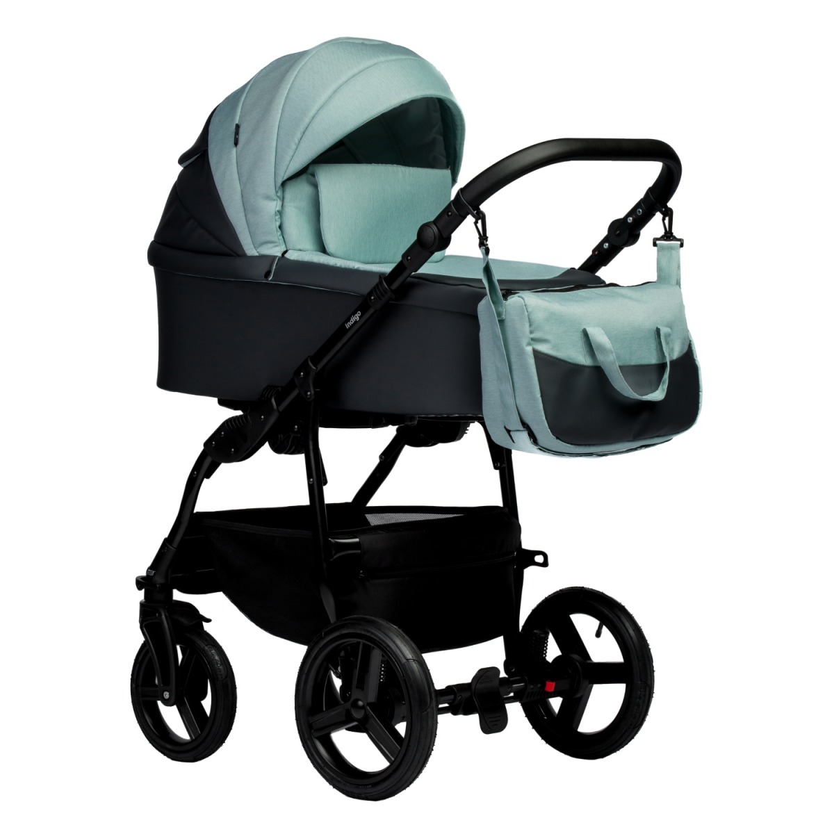 Коляска 2 в 1 Indigo Impulse Eco, Ie 07 (Серый + Шалфей)