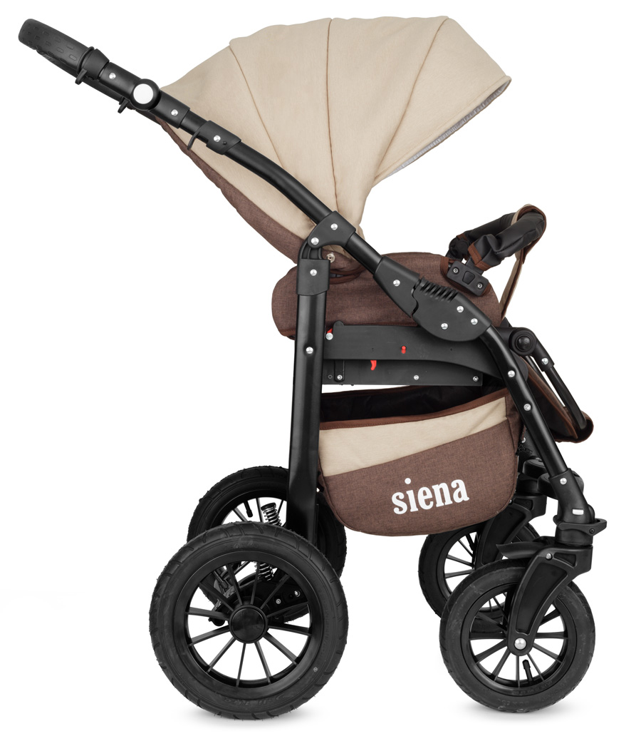 Коляска 3 в 1 Rant Siena 03 коричневый-кремовый