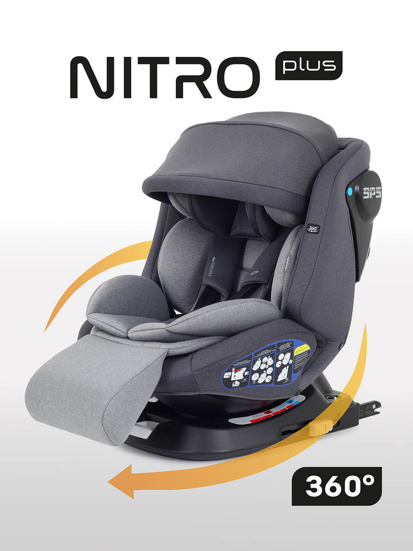 Автокресло Rant Nitro Plus isofix группа 0/1/2/3 (0-36 кг) Grey