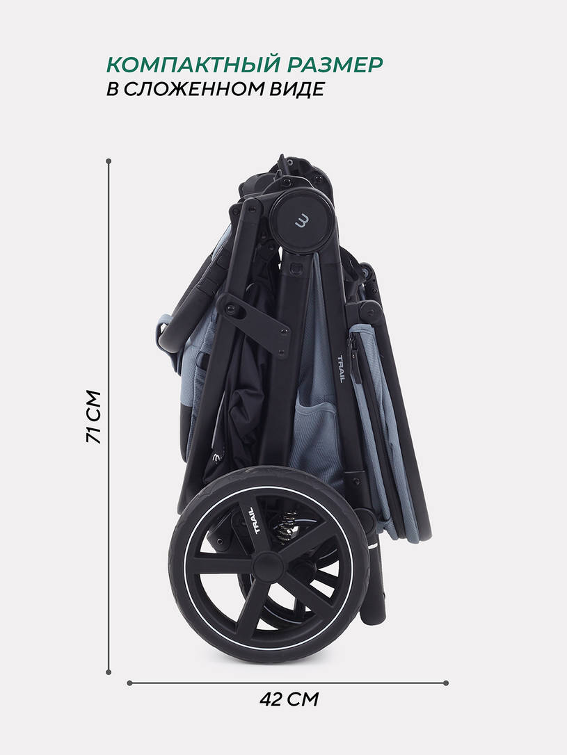 Коляска прогулочная Mowbaby Trail Blue