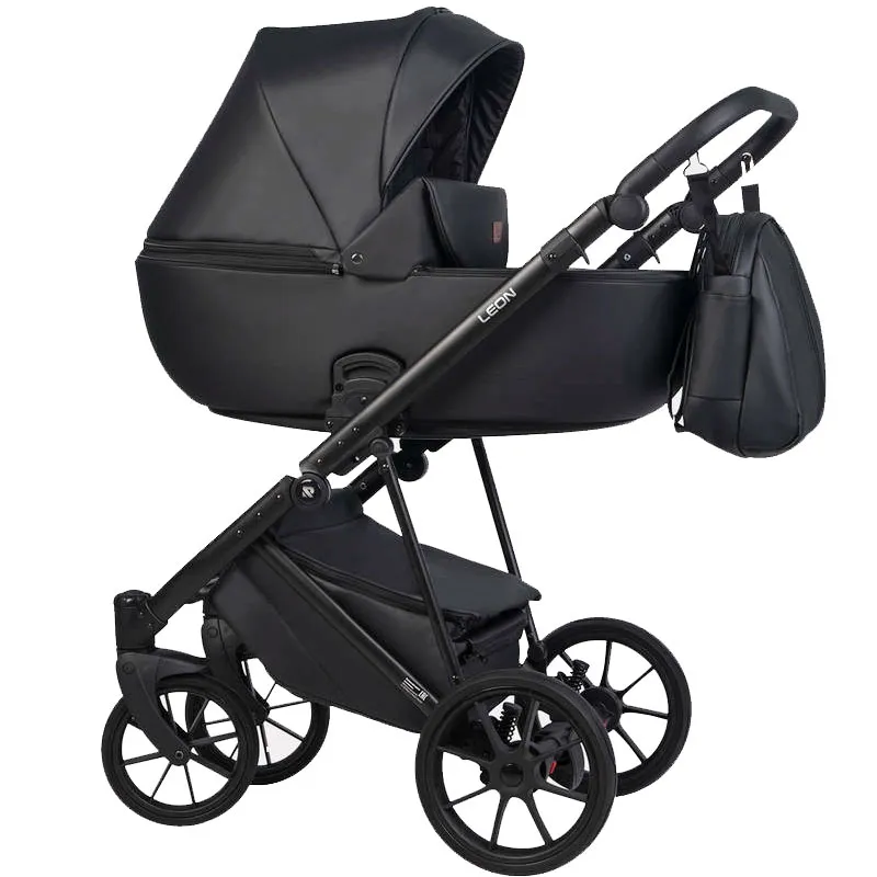 Коляска 2 в 1 Riko Basic Leon 04 Black