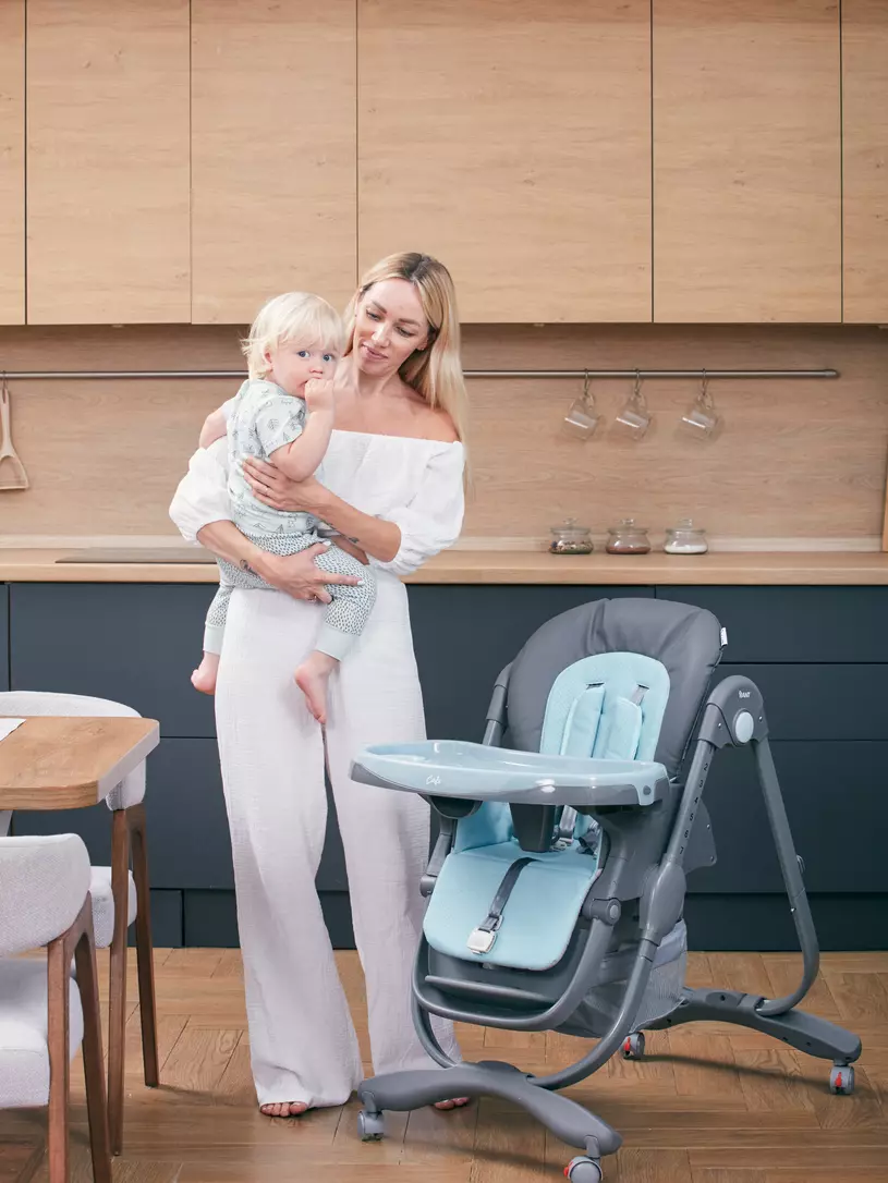 Стульчик для кормления Rant Cafe grey-blue